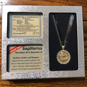 Sagittarius Pendant Necklace - Authentic .999 Silver